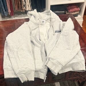 Adidas Men's Light Gray Hoodie